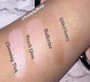 Here's a swatch of the entire Baked Gelato Swirl Illuminator line